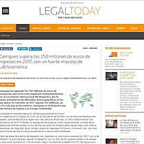 Garrigues supera los 350 millones de euros de ingresos en 2017, con un fuerte impulso de Latinoamrica